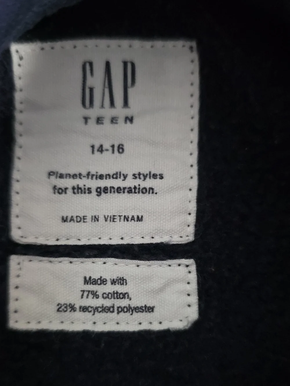 GAP Teen Size 14-16  Navy Logo Hoodie